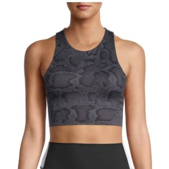 Anthropologie ALL FENIX Python Charcoal Yoga Sports Bra, Small